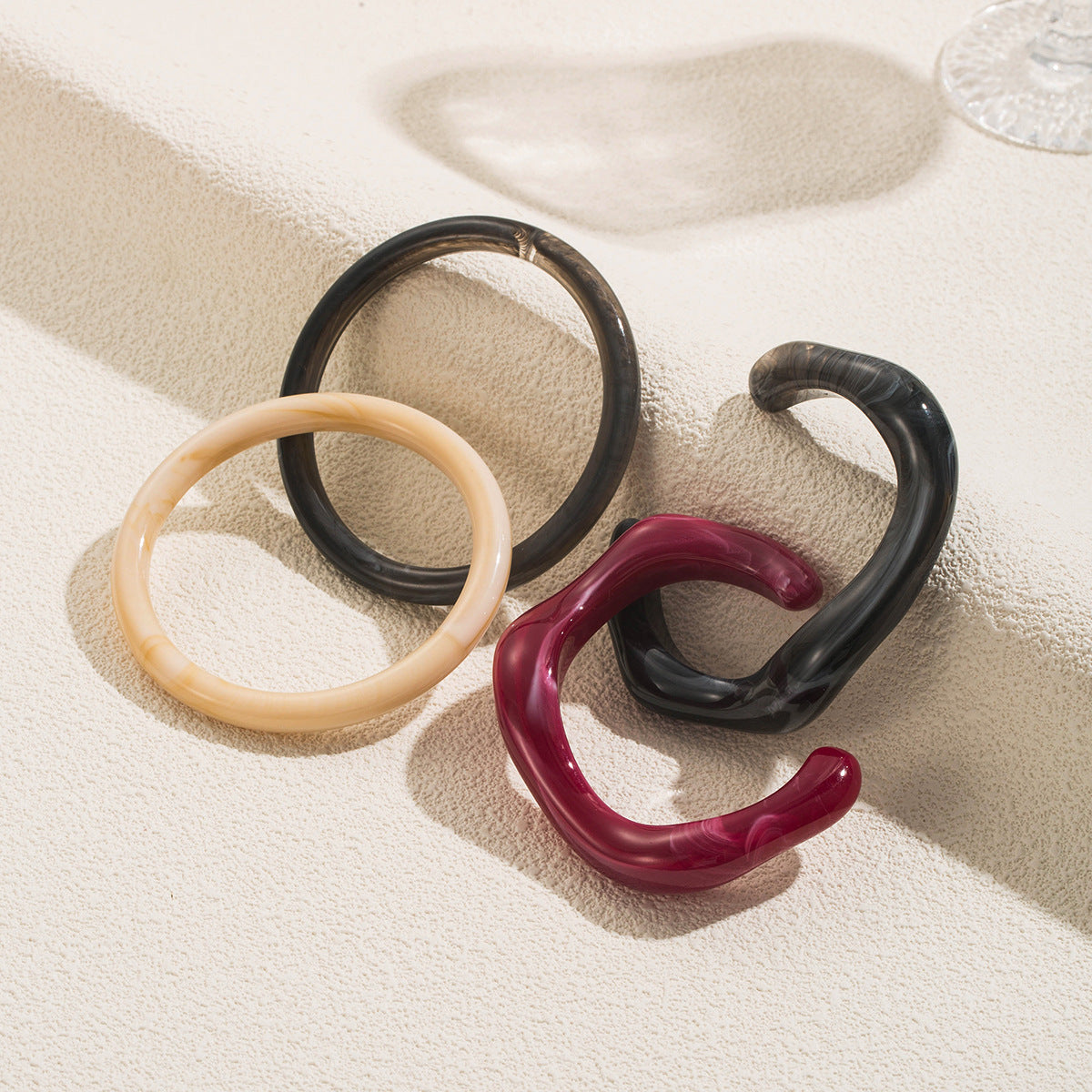 Wholesale irregular geometric open bracelet retro simple personality acrylic bracelet