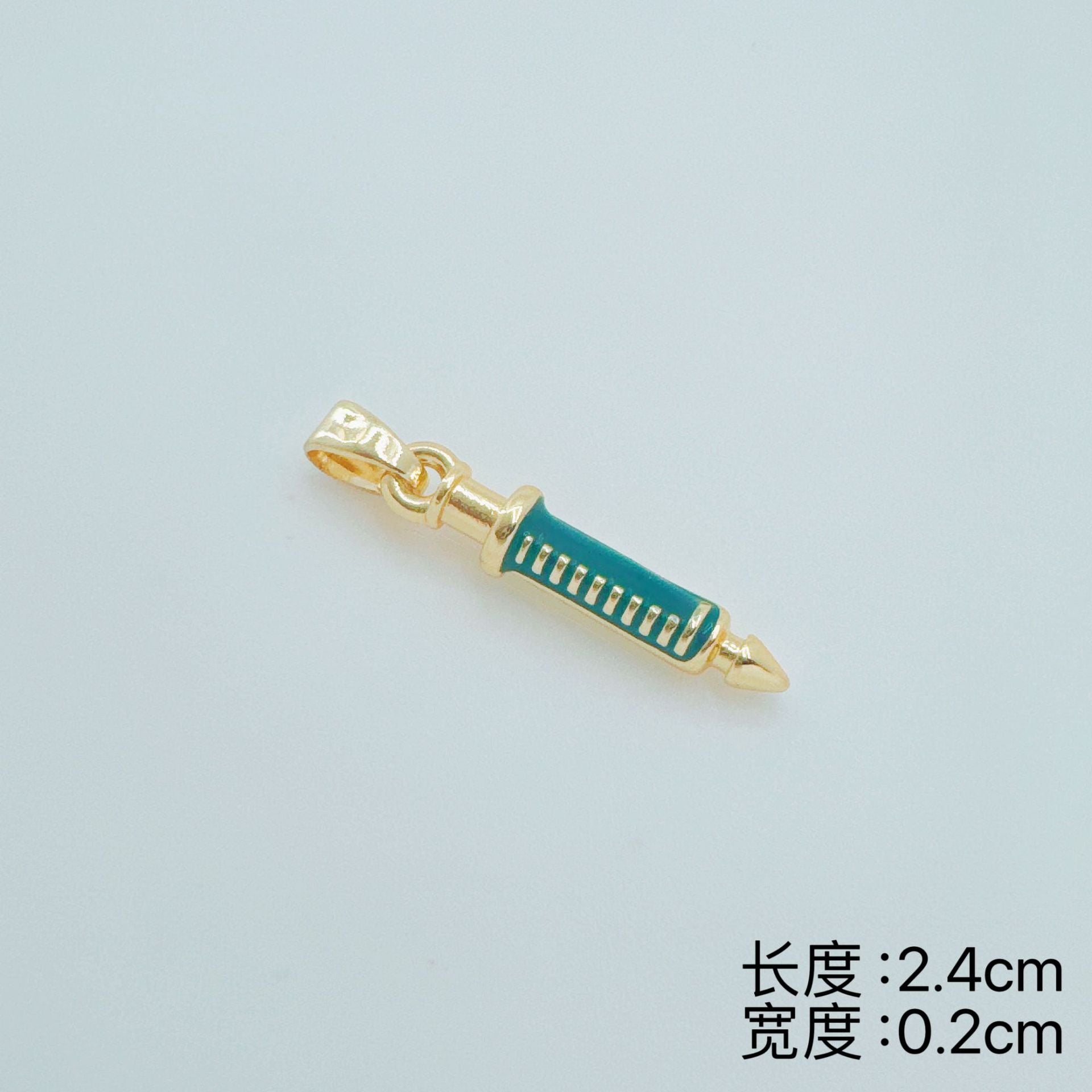 Wholesale 18K Gold Plated Copper Nurse Pendant Necklace,  Syringe and Nurse Cap Design,  Fashion Accessory for Women
