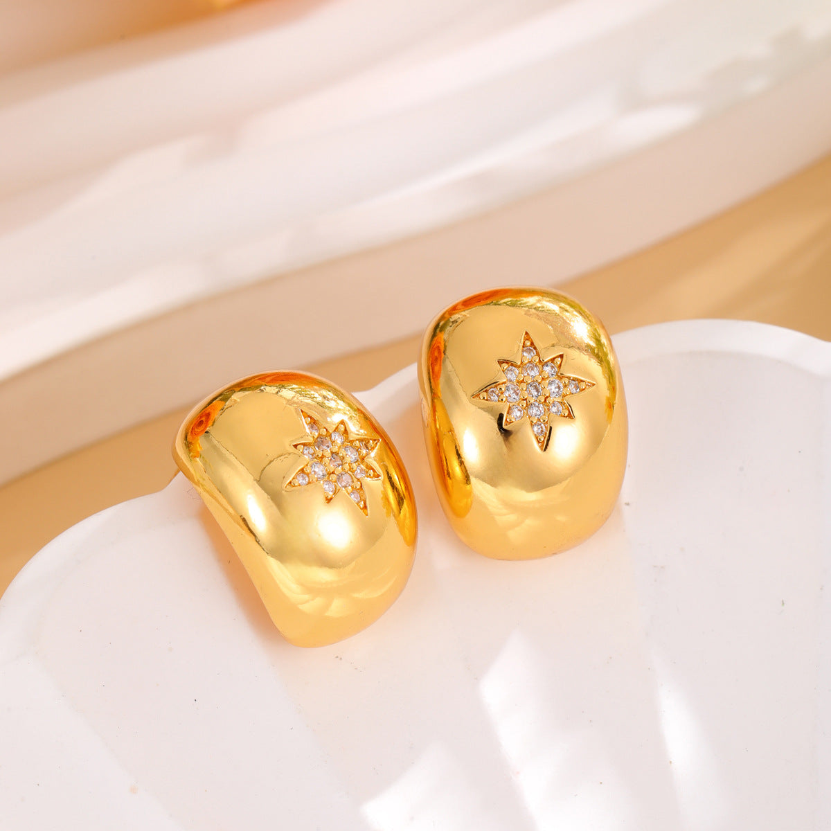 Wholesale stainless steel earrings  gold-plated earrings