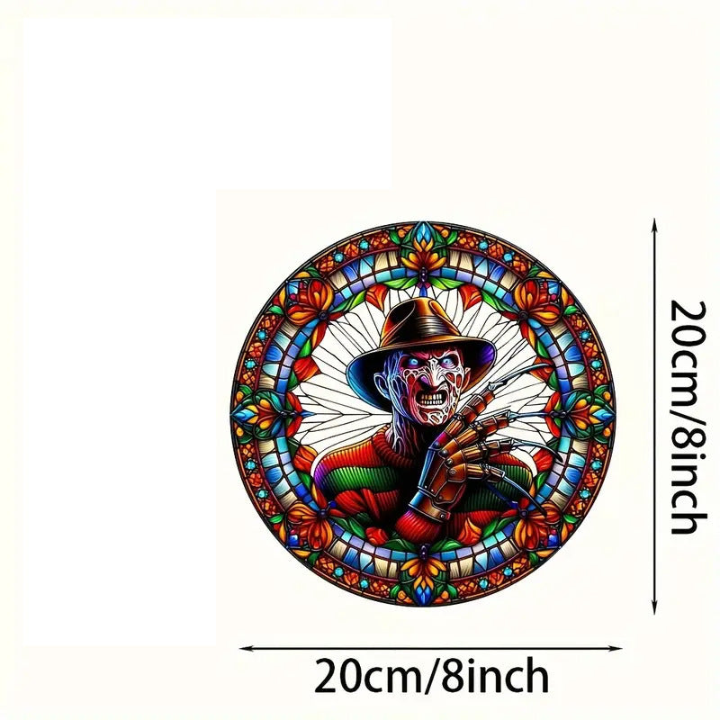 Wholesale  Haunted House Party  Pumpkin Acrylic Round Plate Decoration