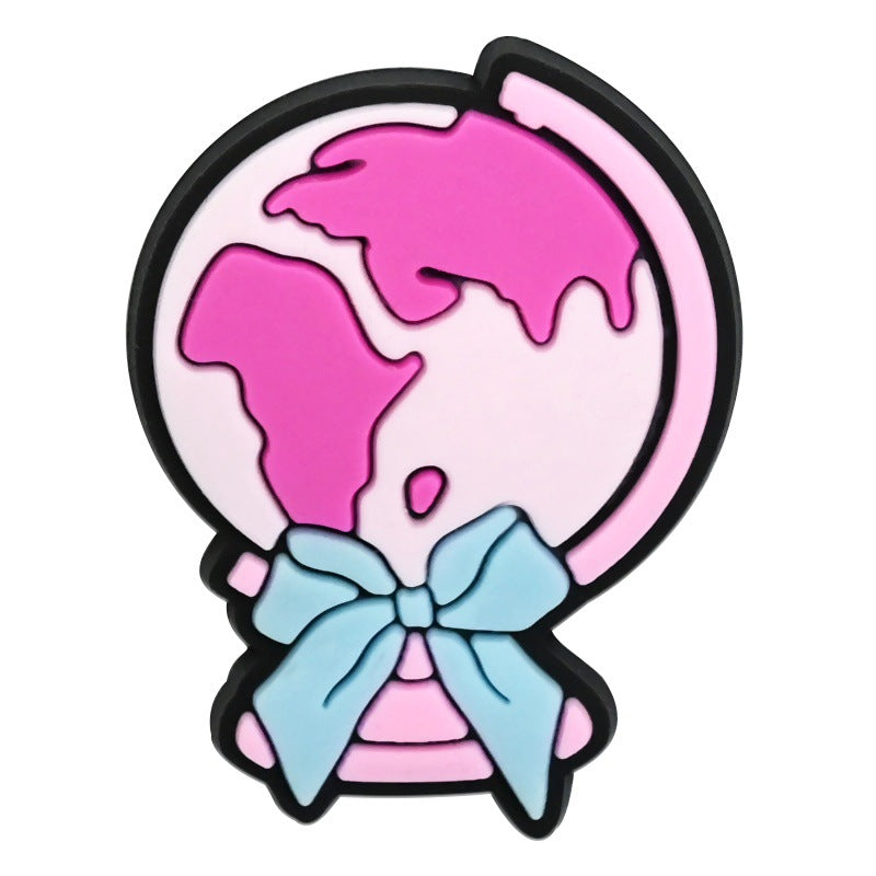 Wholesale Random 100pcs Creative learning series  PVC Soft Rubber Shoe Buckle Decoration