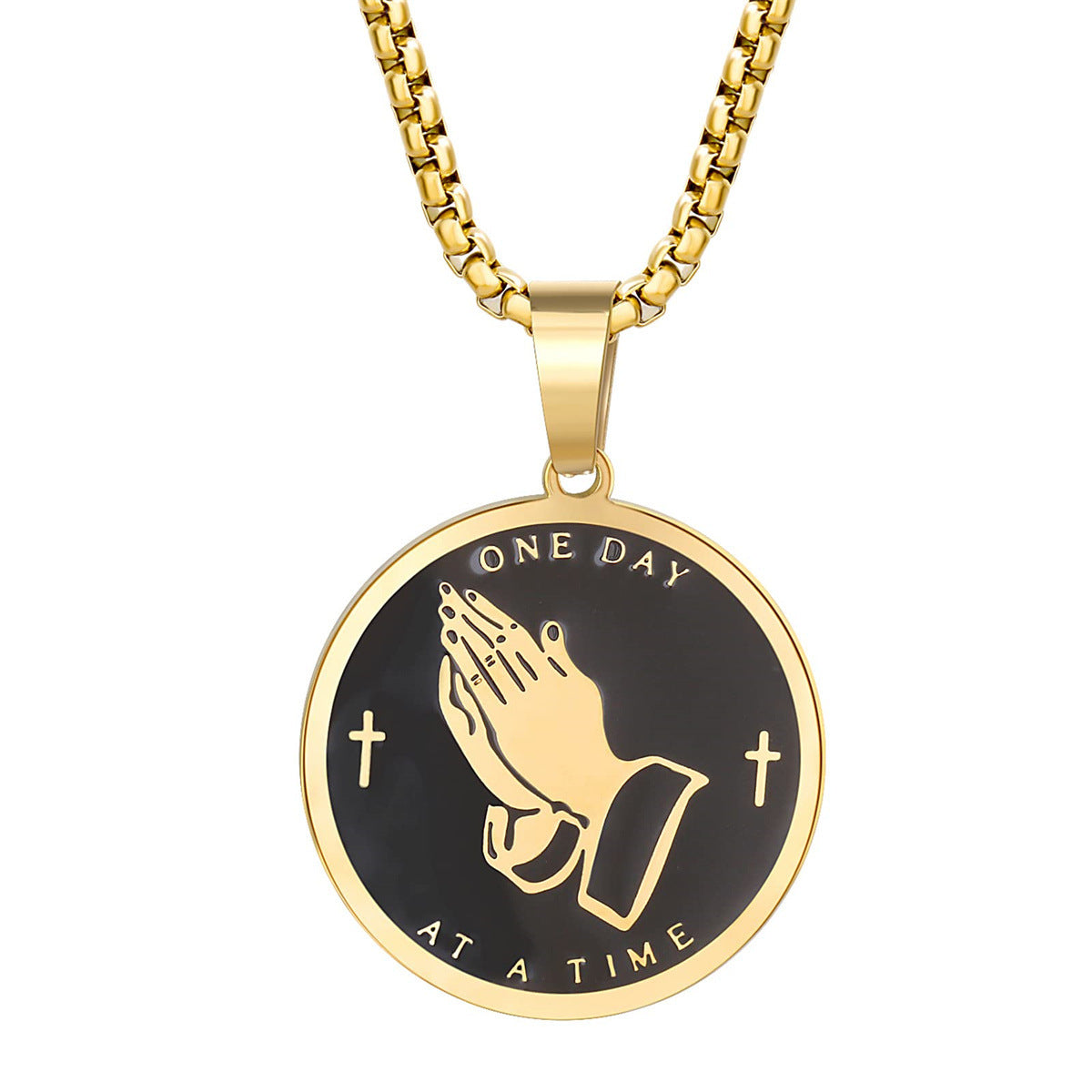 Wholesale Stainless Steel Pendant Round Brand Pendant  Necklace