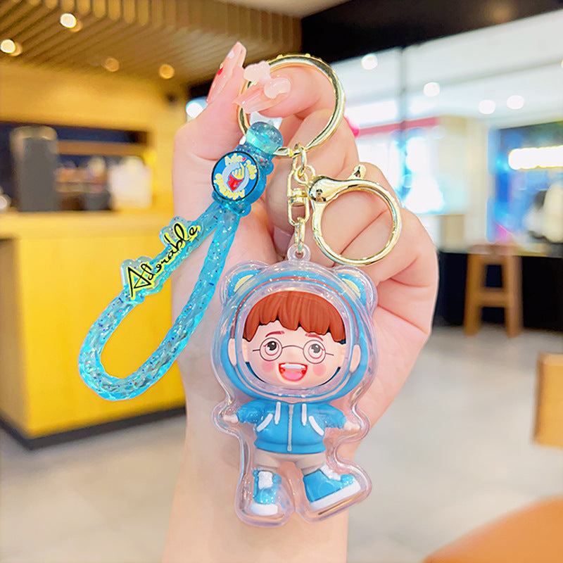 Wholesale Cute cartoon acrylic couple keychain