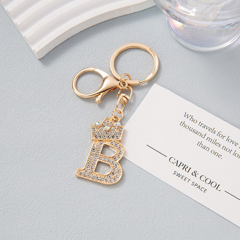 Wholesale Creative Diamond Crown Alloy Keychain