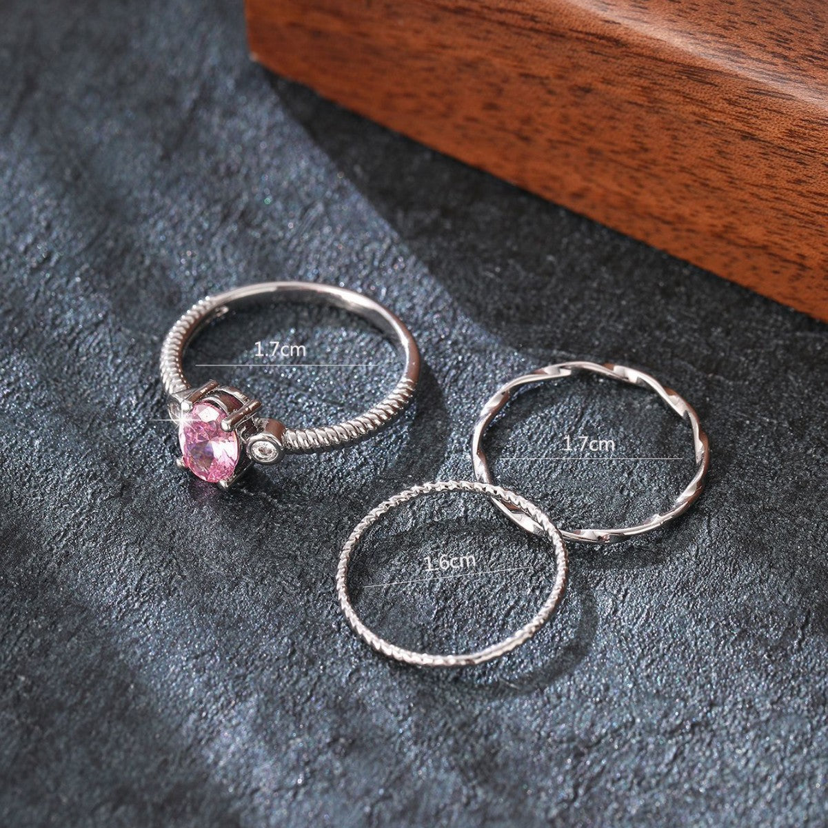 Wholesale  personality multi-piece set twisted plain ring
