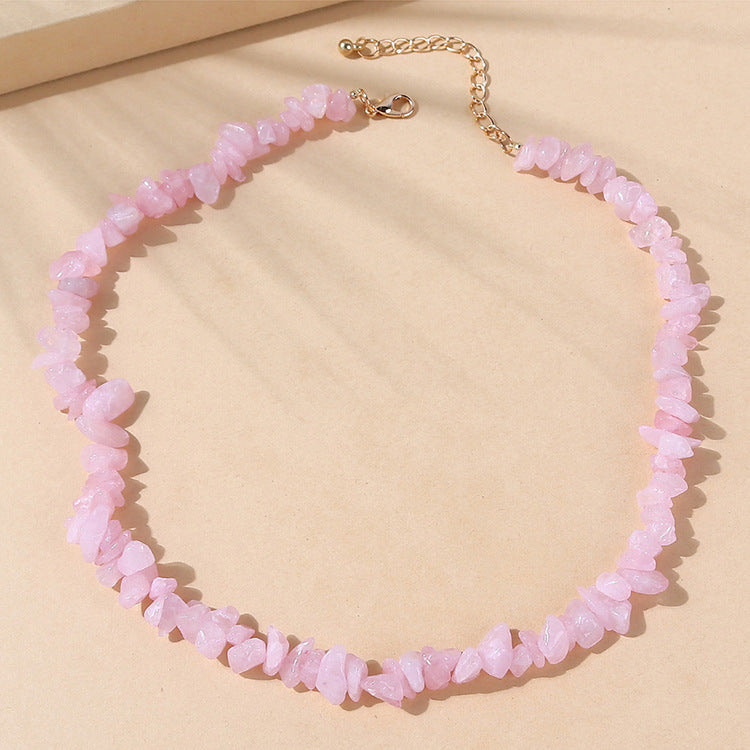 Wholesale  Bohemian Natural Stone Color Necklace