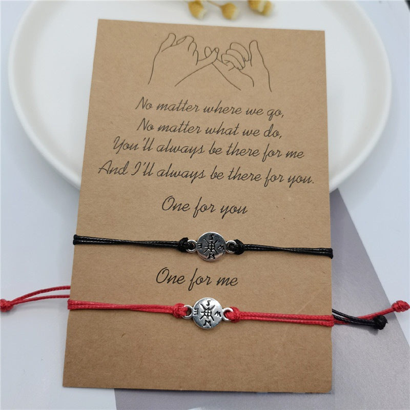 Wholesale  Alloy Sunflower  Woven Card Bracelet