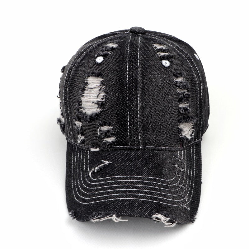 Wholesale Denim Ripped Cotton Caps Baseball Caps ACC-HT-LueLan019