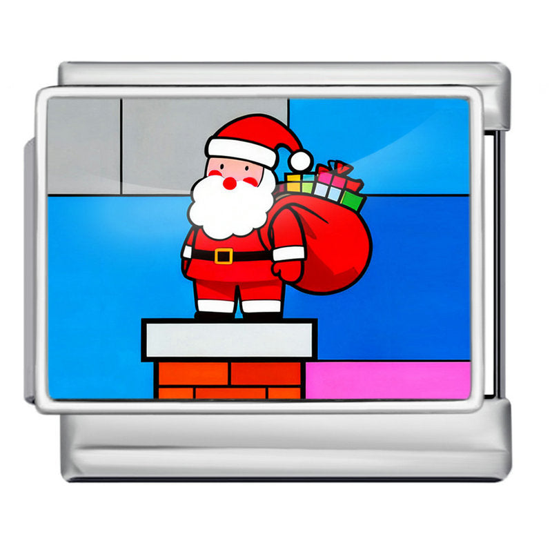 Wholesale  Italian Charm Bracelet 9mm DIY Christmas Series Picture Creative Stainless Steel Composable Bracelet