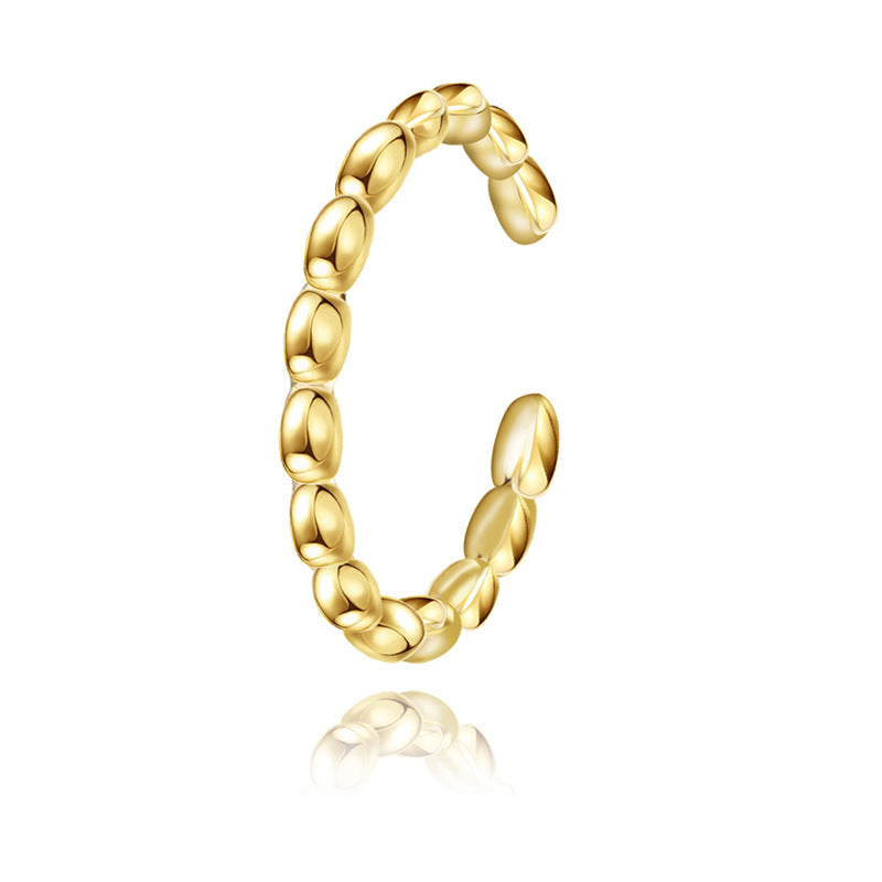 Wholesale  diamond opening titanium steel ring