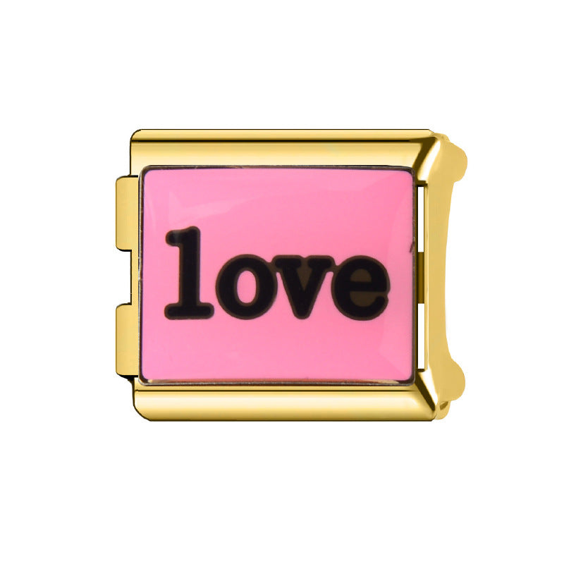 Wholesale Italian Charm Bracelet 9mm DIY Splicing Cartoon Cute Stainless Steel Composable Bracelet