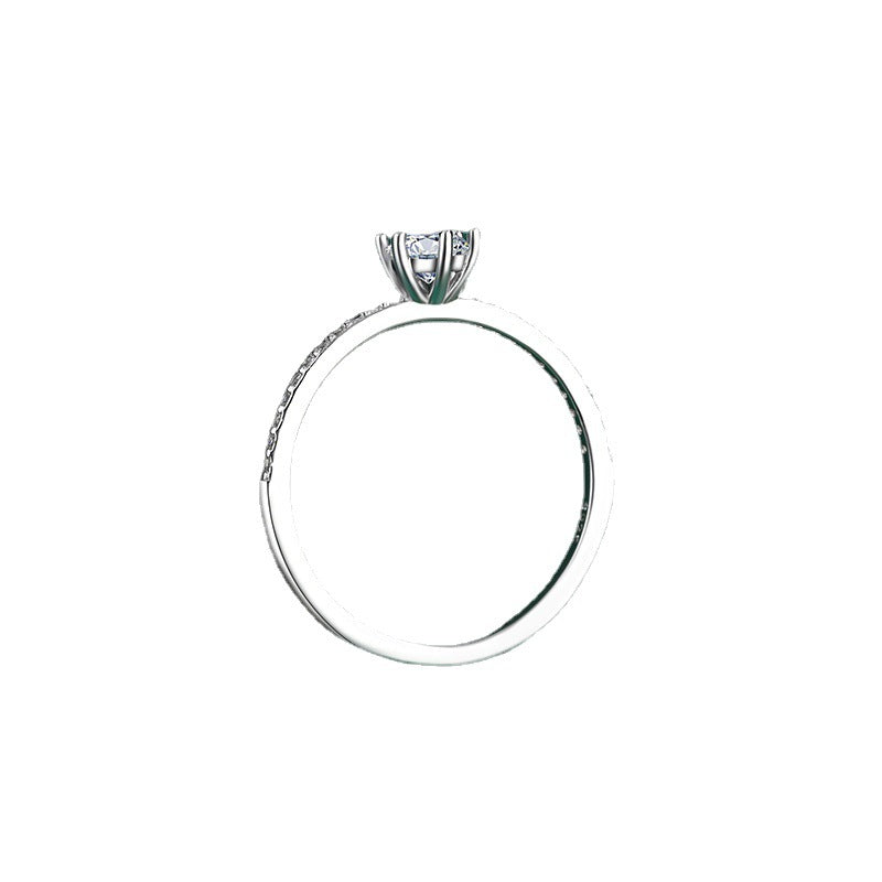 Wholesale s925 sterling silver micro inlaid small zircon ring