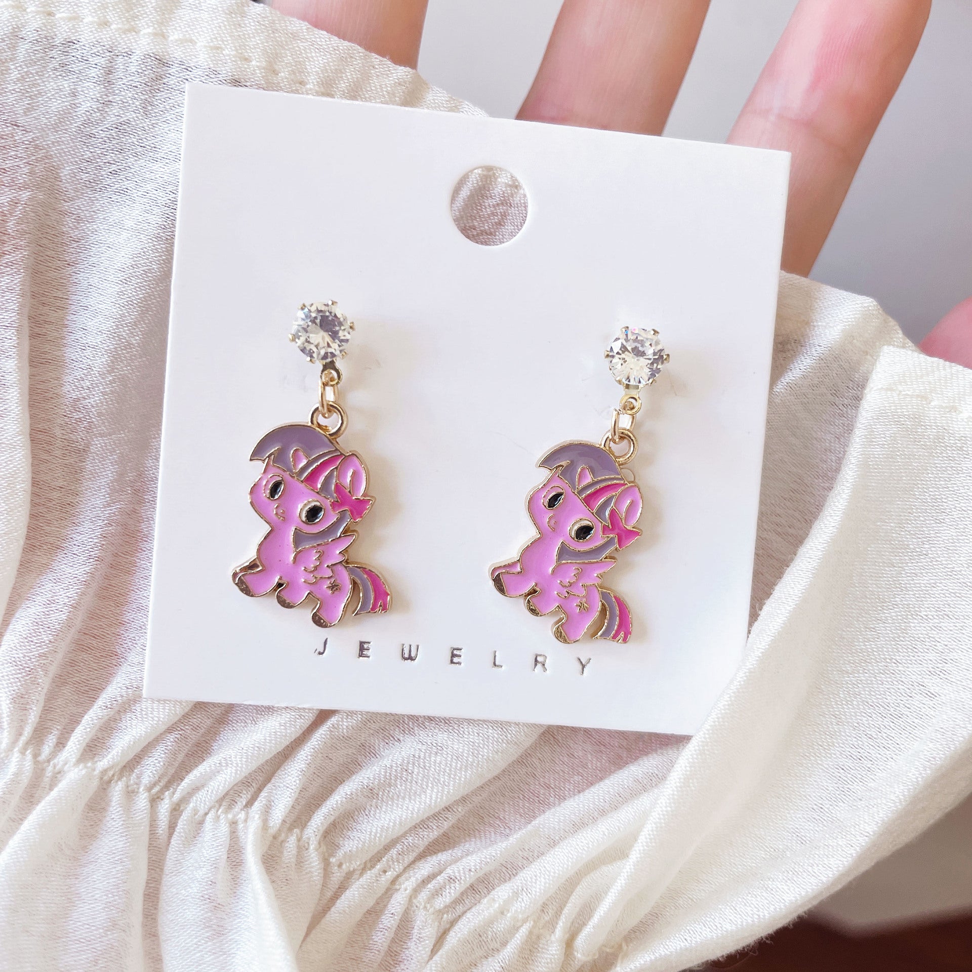Wholesale Cartoon Cute S925 Silver Needle Earrings ACC-ES-Yijia005