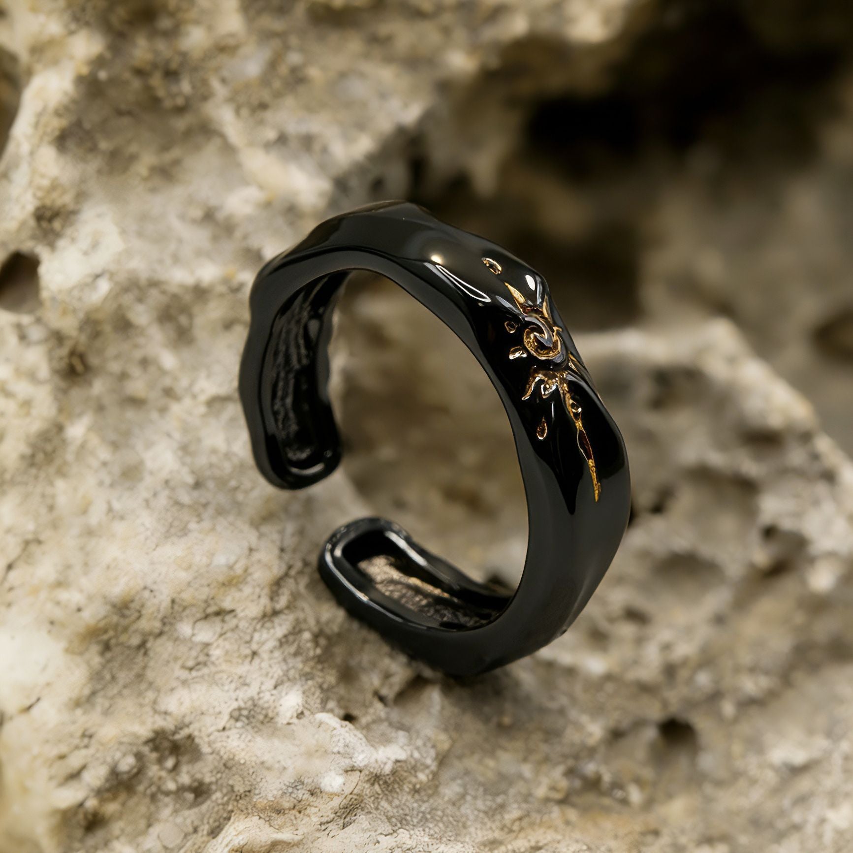 Wholesale Geometric Wishing Stone Ring Silver Plated Fashion Jewelry Accessory for Men and Women