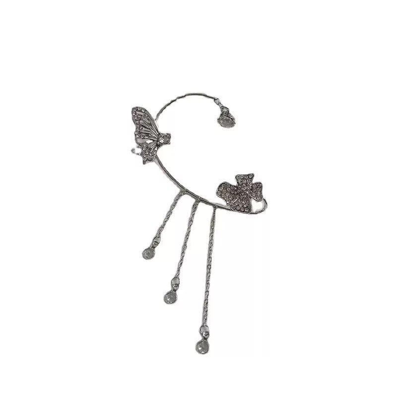 Wholesale Butterfly Floral Dance Ear Cuffs Tassel Fashion Accessory Boutique Party Gift