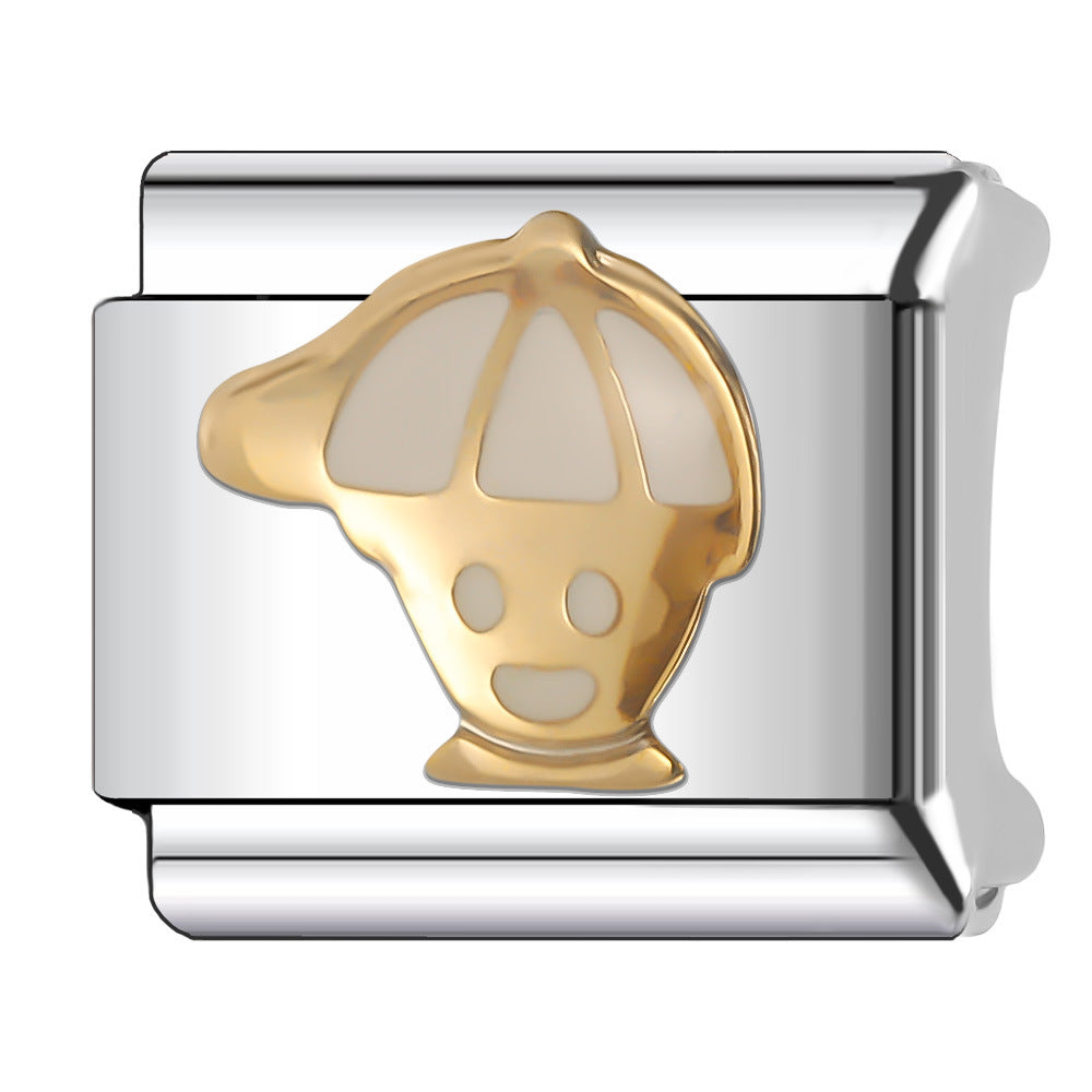 Wholesale Italian Charm Bracelet 9mm DIY Splicing Creative Pattern Stainless Steel Composable Bracelet