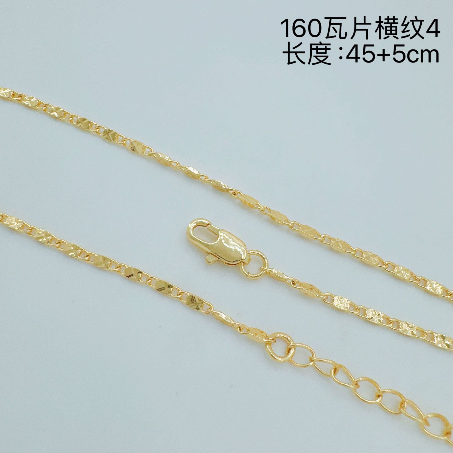 Wholesale Retro Gold Plated Copper Twist Necklace Chain for Layering Jewelry Accessory