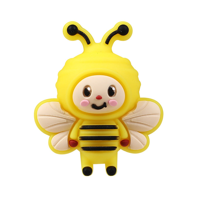 Wholesale 20pcs Cartoon Bee Focal Beads DIY Bead Accessories