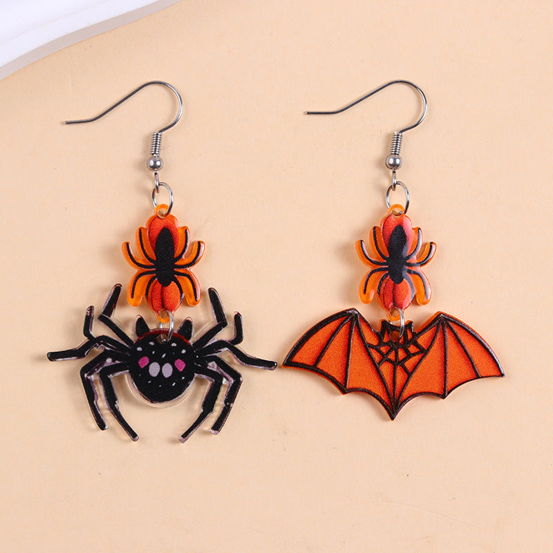 Wholesale Halloween Series Acrylic Earrings Cartoon Spider Personalized Earrings