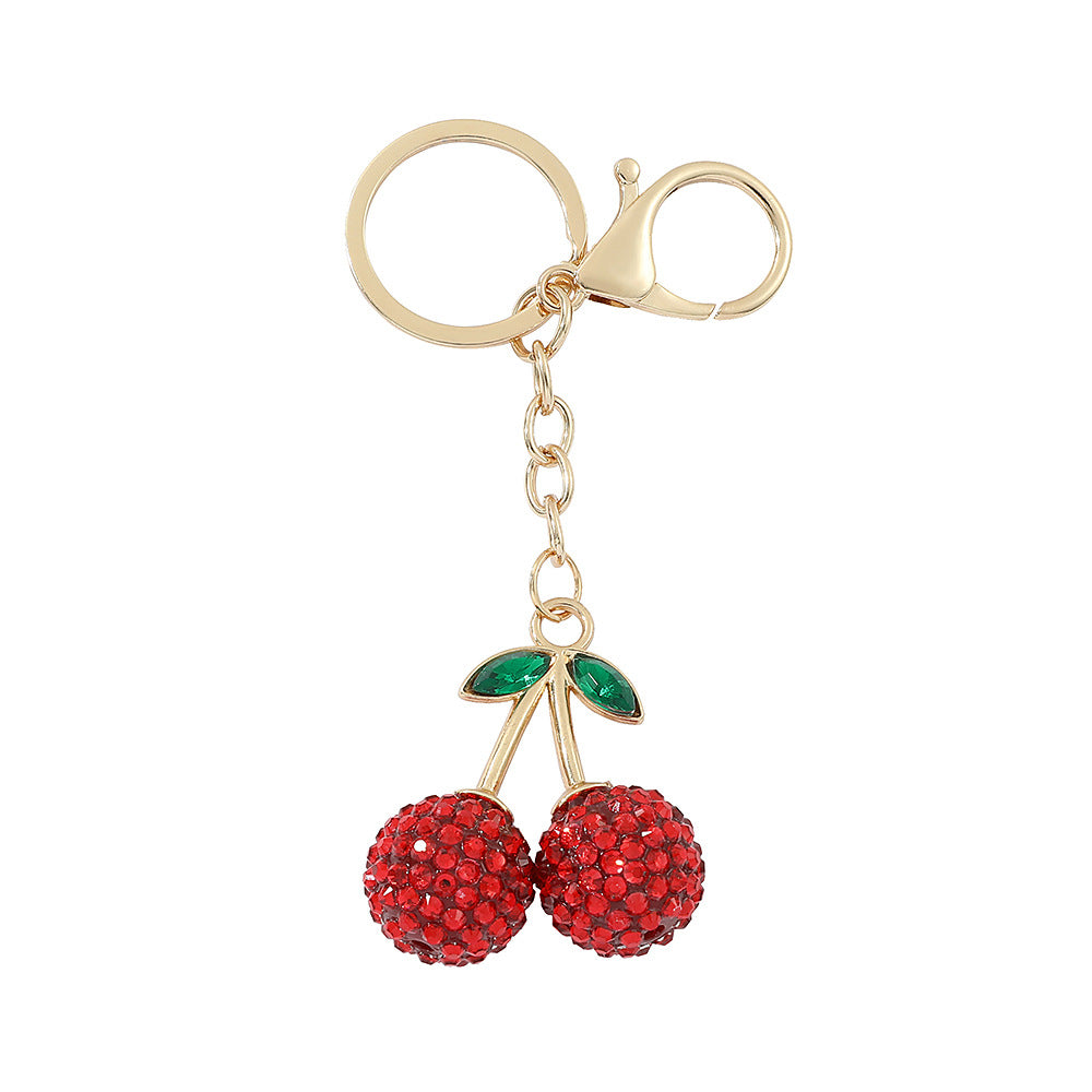 Wholesale alloy color cherry key pendant cute cartoon keychains