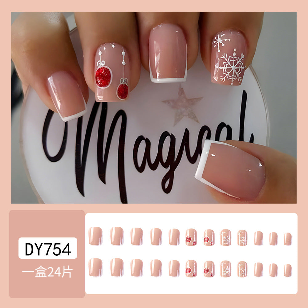 Wholesale 24 Pieces/box Christmas Snowflake Nails Kits Nail Stickers ACC-NS-QXJ042