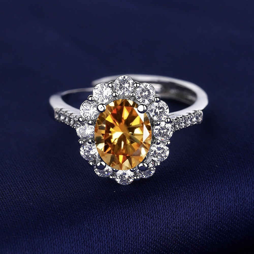 Wholesale  ocean heart inlaid sapphire group inlaid ring