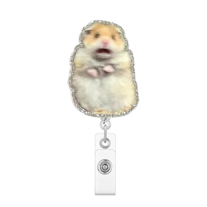 Wholesale Plastic Cartoon Animal Retractable Badge Holder Fun ID Card Holder Easy-Pull Buckle Fashion Accessory for Resale