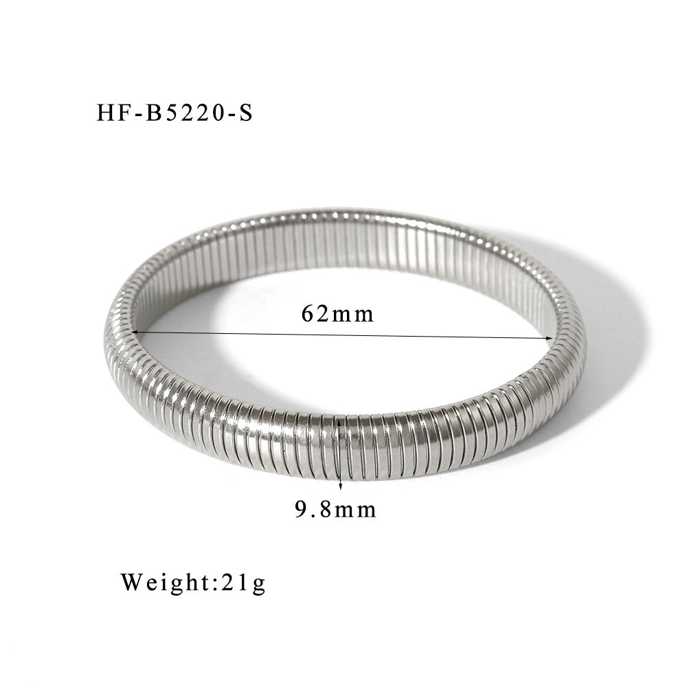 Wholesale 18K Stainless Steel Bracelets Elastic Snake Bone Bracelet ACC-BT-ChengBing002