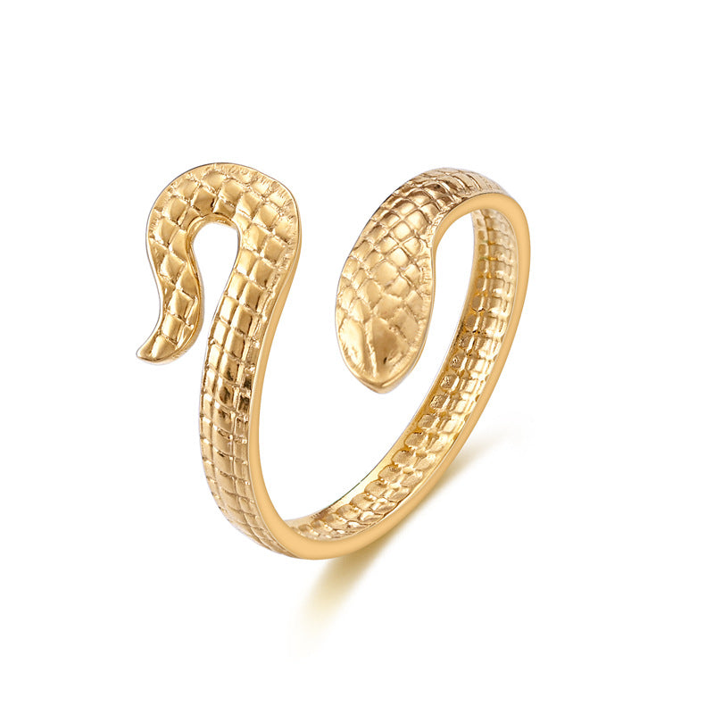 Wholesale Stainless steel oil drop simple cool style open ring