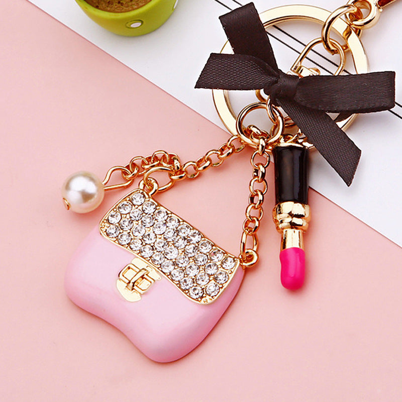 Wholesale Pearl Diamond Zinc Alloy Keychains ACC-KC-RuiYuan002
