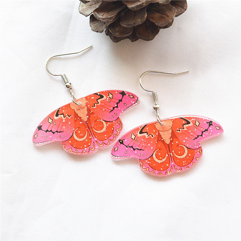 Wholesale Butterfly Series Earrings Creative Printed Earrings Acrylic Earrings