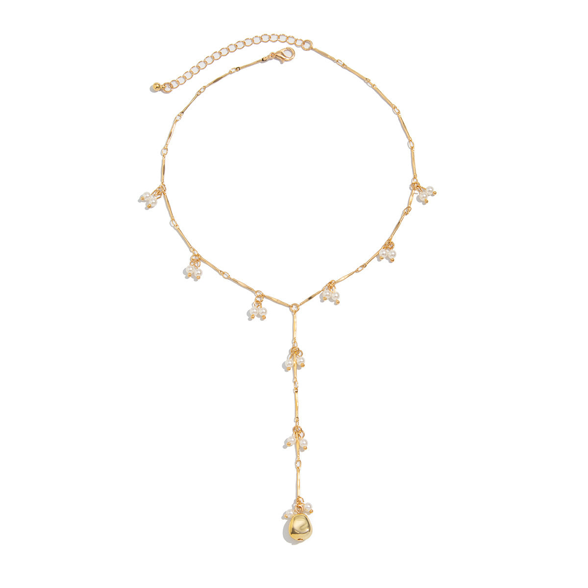 Wholesale Minimalist Y-Shaped Imitation Pearl Necklace Fashion Jewelry Accessory Boutique Resale