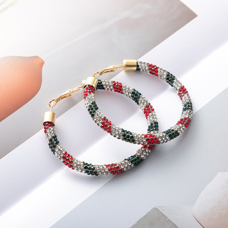 Wholesale  Independence Day gradient color earrings