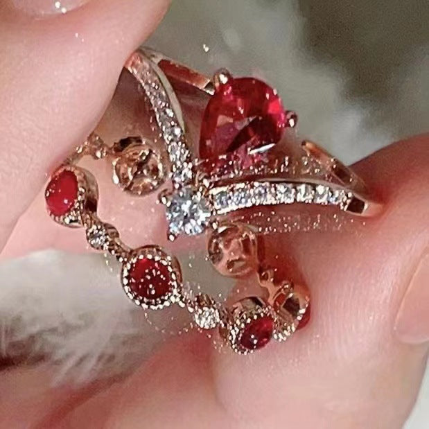 Wholesale Retro Exquisite Micro-inlaid Zircon Ring