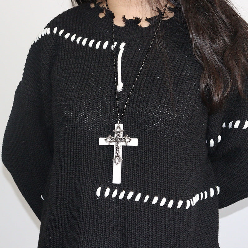 Wholesale  Cross Necklace  Long   Gothic Necklaces