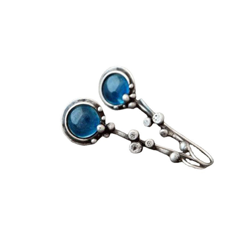 Wholesale Vintage Creative Blue Moonstone Earrings