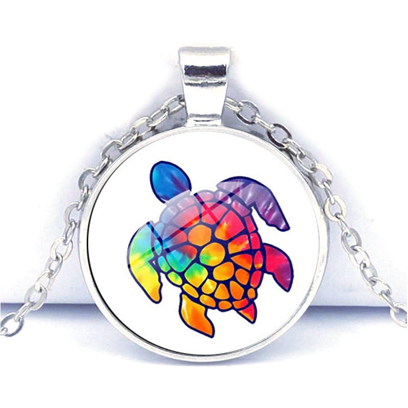 Wholesale Colored Turtle Time Gem Necklace ACC-NE-JiaYun002