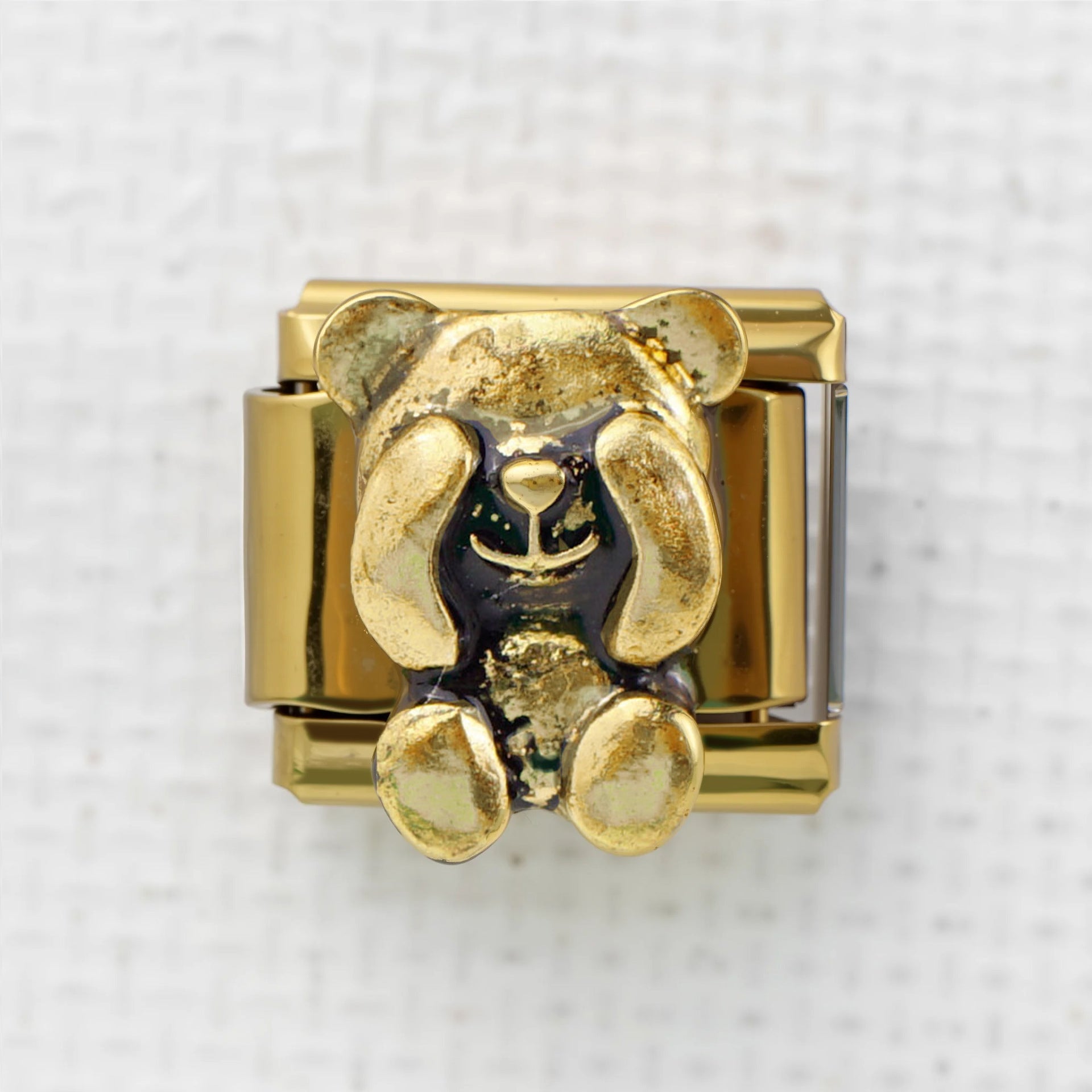 Wholesale 5pcs Italian Charm Bracelet 9mm DIY Splicing Perfume Bottle Bear Stainless Steel Composable Bracelet