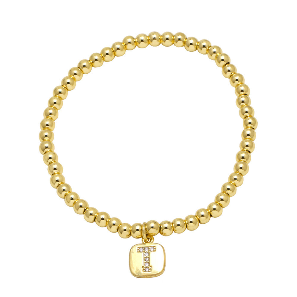 Wholesale Copper letter tag bracelet