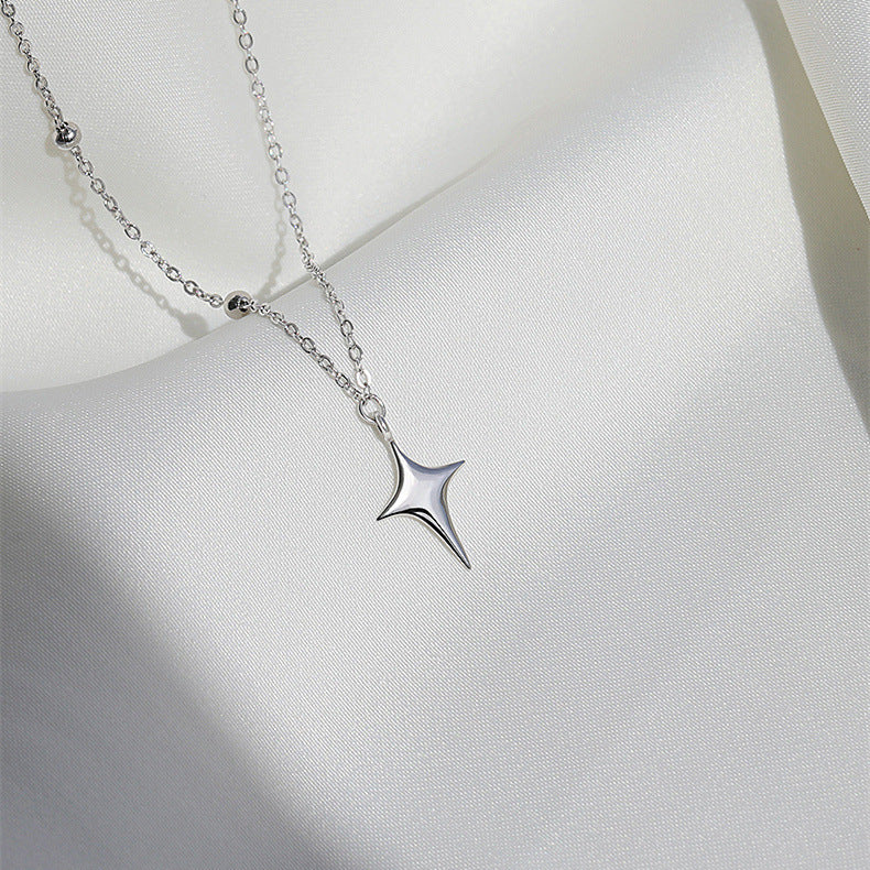 Wholesale Asymmetric Cross Star Necklace