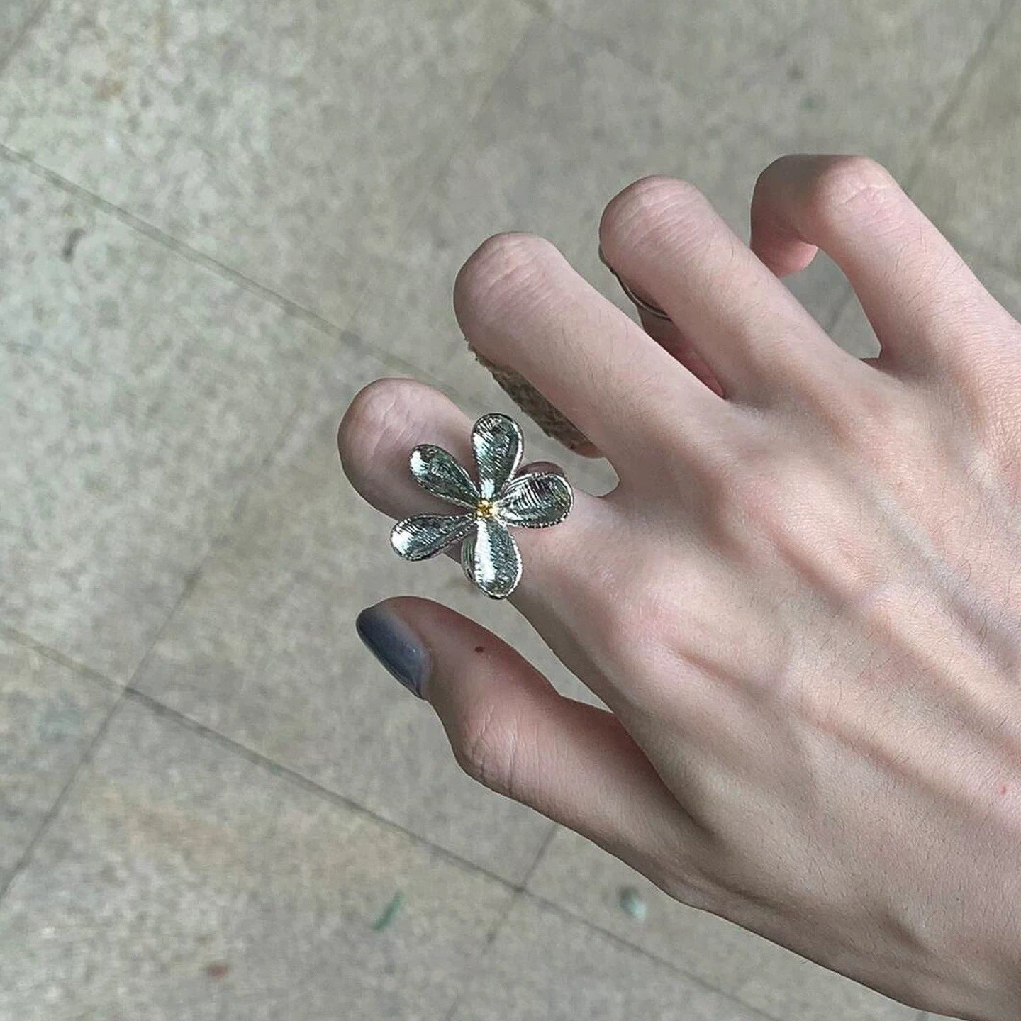 Wholesale Camellia Girlfriend Adjustable Ring