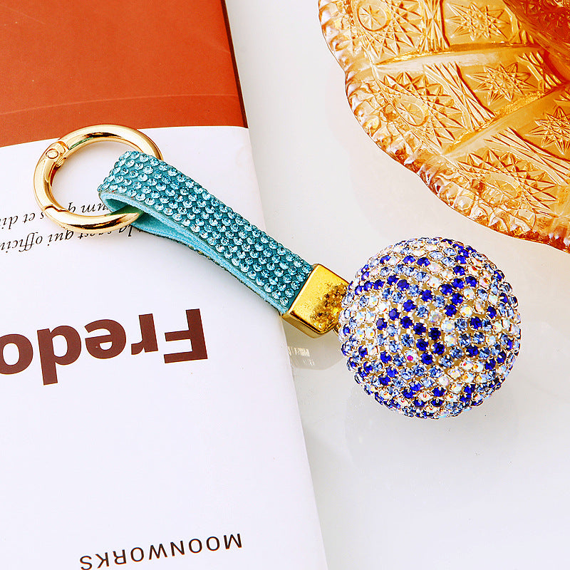 Wholesale Creative Diamond Mixed Color Ball Alloy Keychain ACC-KC-RuiYuan009