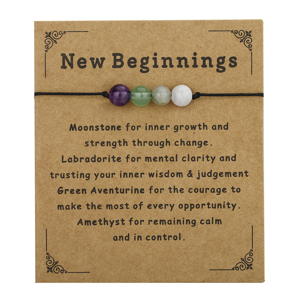 Wholesale  Beaded Stone Bracelet  Tiger Eye Amethyst Combination Crystal Hand Rope