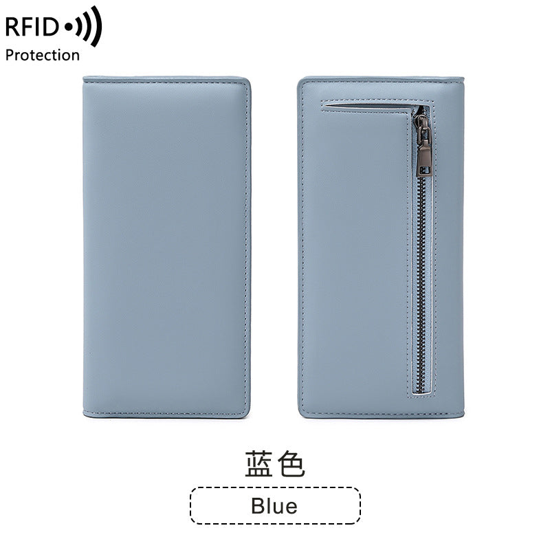 Wholesale solid color long wallet
