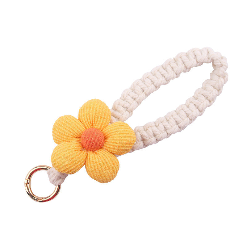 Wholesale Floral Cotton Hand-woven Lanyard Keychain ACC-KC-GuangTian085