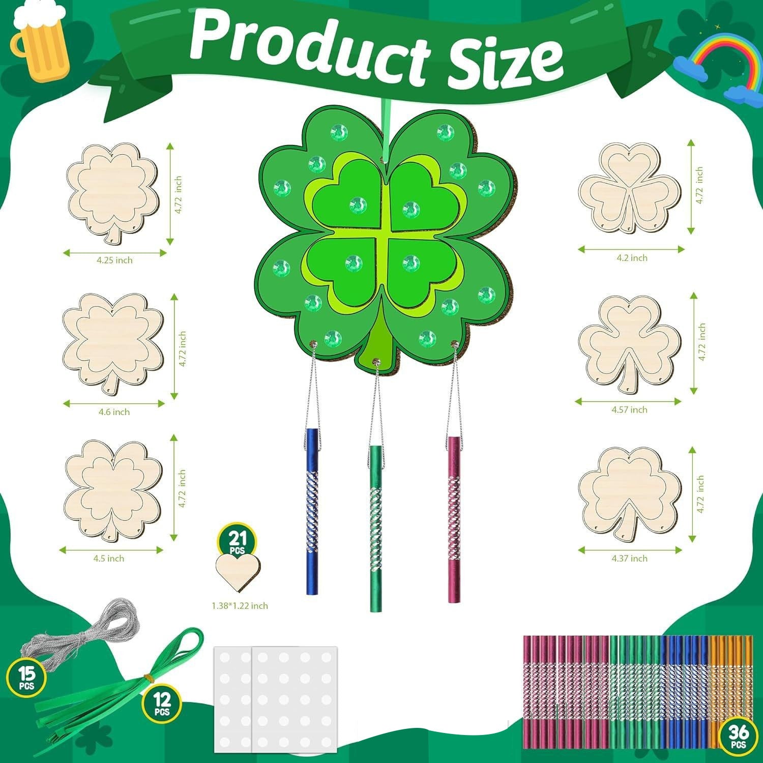 Wholesale Easter suit Wind Bell DIY Wooden Easter Set