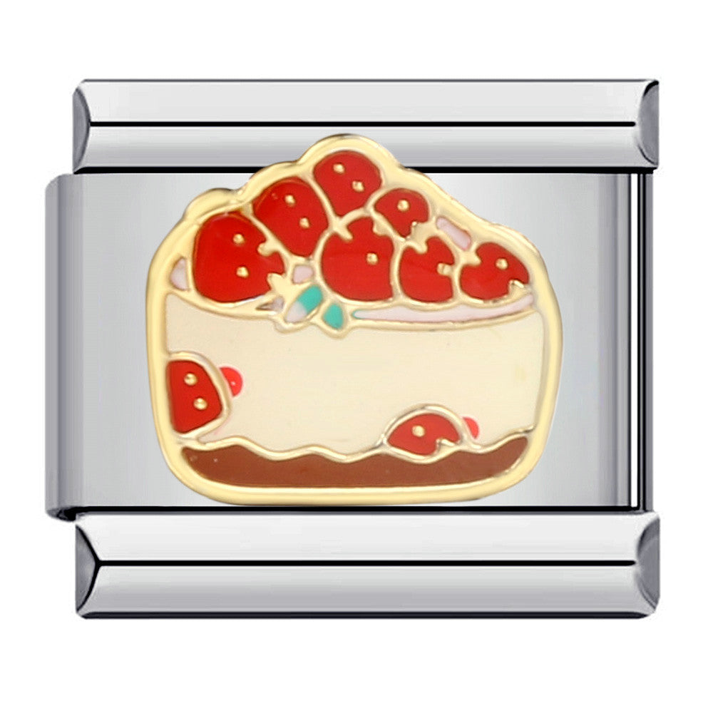 Wholesale Italian Module Dessert Cake Element Bracelet Stainless Steel Welding Oil Dropping DIY  Bracelet