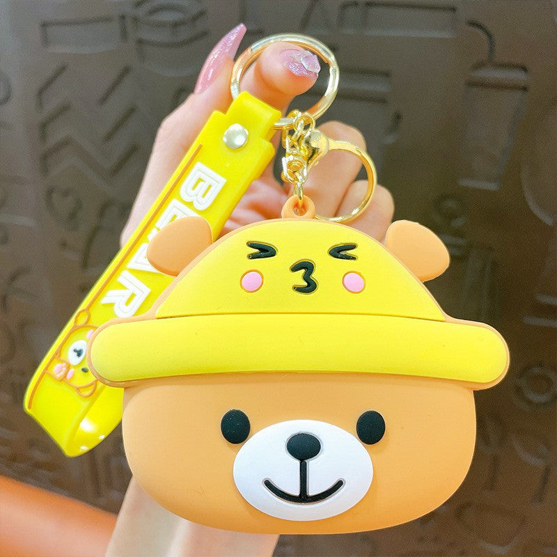 Wholesale Cute cartoon silicone wallet keychain