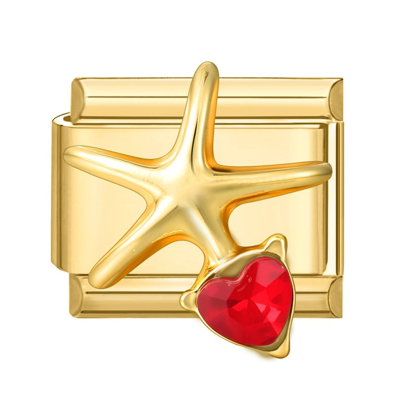 Wholesale 9mm Italian Charm Starter Bracelets DIY square Single Section Creative Stainless Steel Composable Bracelet