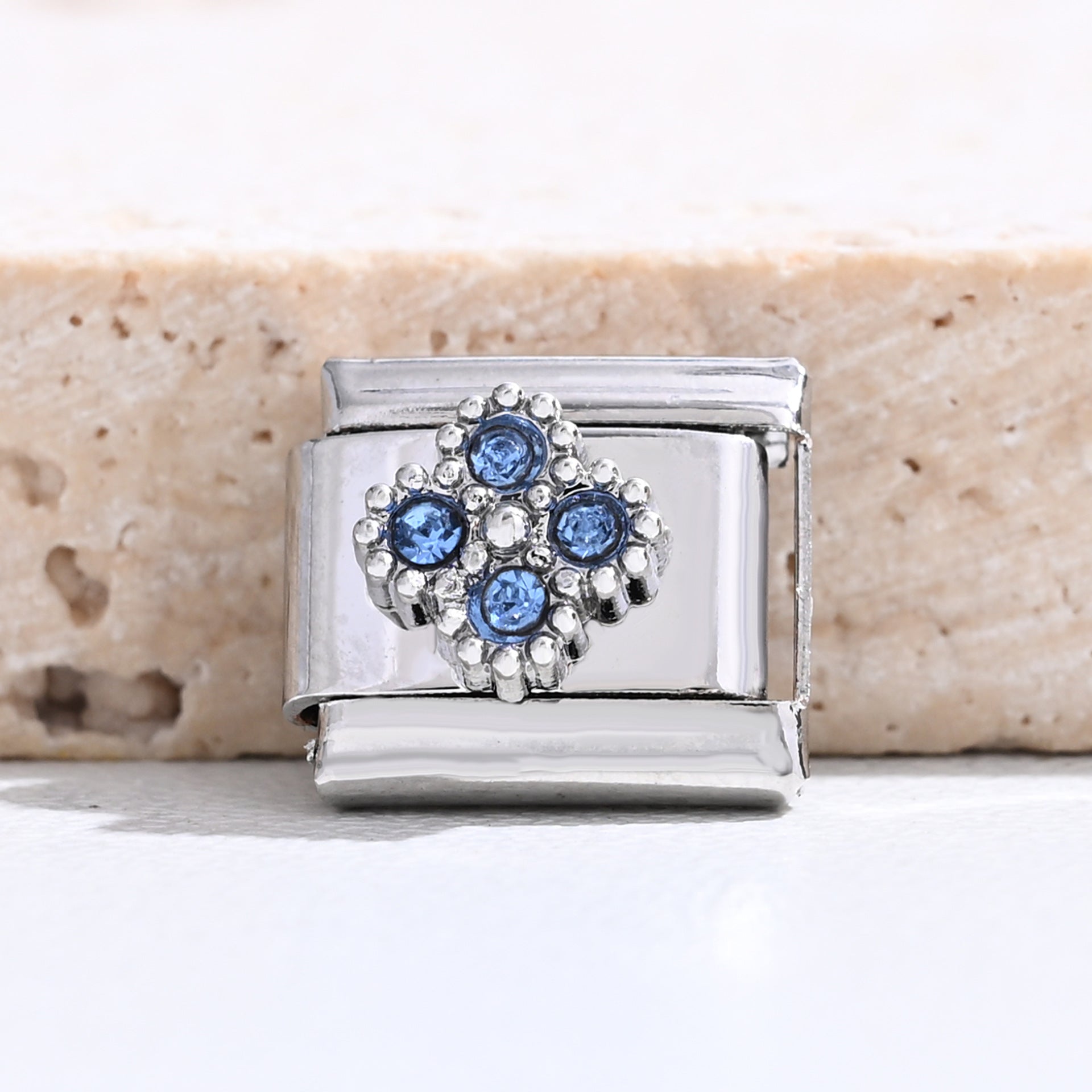 Wholesale 9mm Italian Charm Starter Bracelets DIY Flower Series Stainless Steel Composable Bracelet